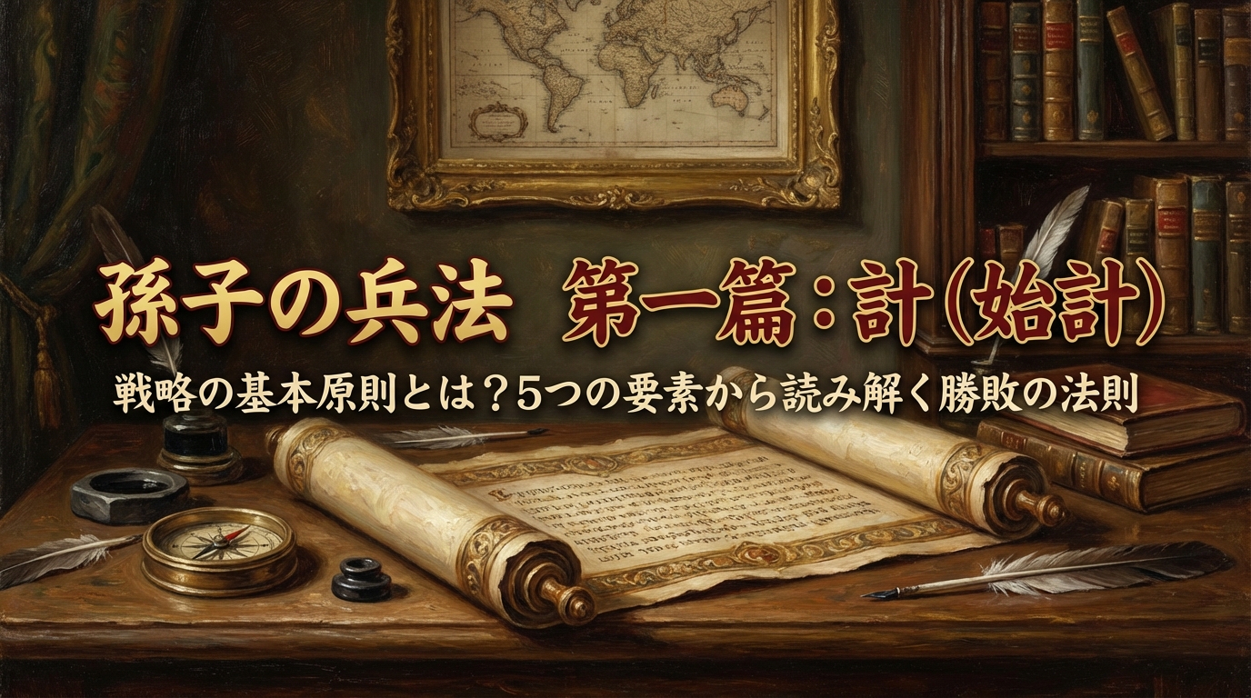 孫子の兵法　第一篇：計（始計）　 戦略の基本原則とは？5つの要素から読み解く勝敗の法則