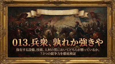 013.兵衆、孰れか強きや ：保有する設備、技術、人材の質においてどちらが勝っているか。？3つの競争力を徹底検証