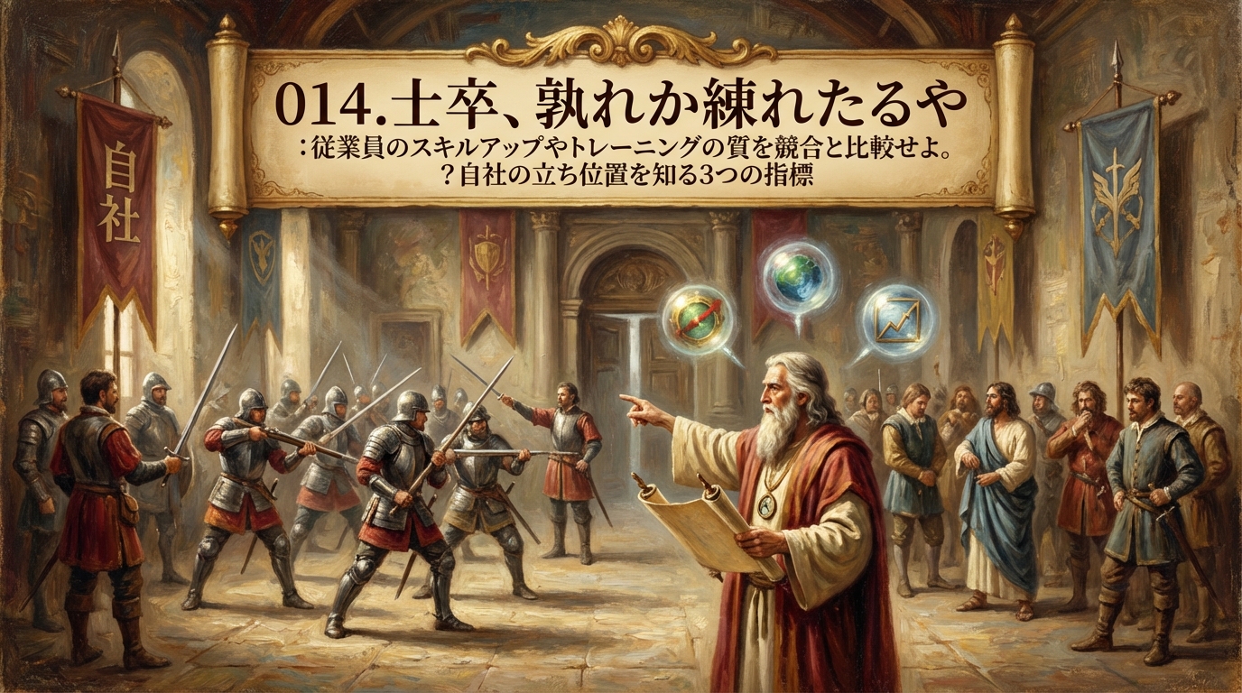 014.士卒、孰れか練れたるや ：従業員のスキルアップやトレーニングの質を競合と比較せよ。？自社の立ち位置を知る3つの指標