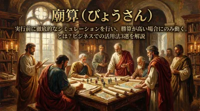 016.廟算（びょうさん） ：実行前に徹底的なシミュレーションを行い、勝算が高い場合にのみ動く。とは？ビジネスでの活用法3選を解説