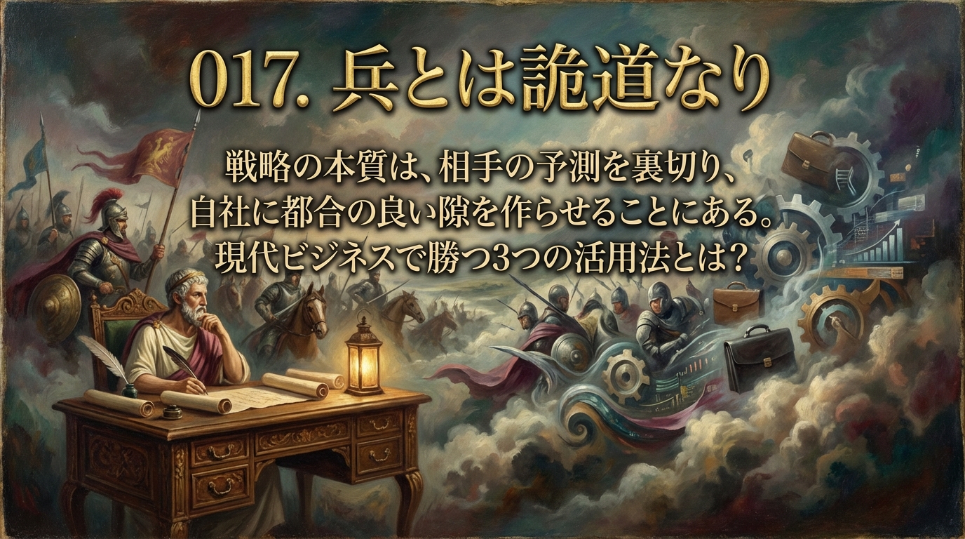 017.兵とは詭道なり ：戦略の本質は、相手の予測を裏切り、自社に都合の良い隙を作らせることにある。現代ビジネスで勝つ3つの活用法とは？