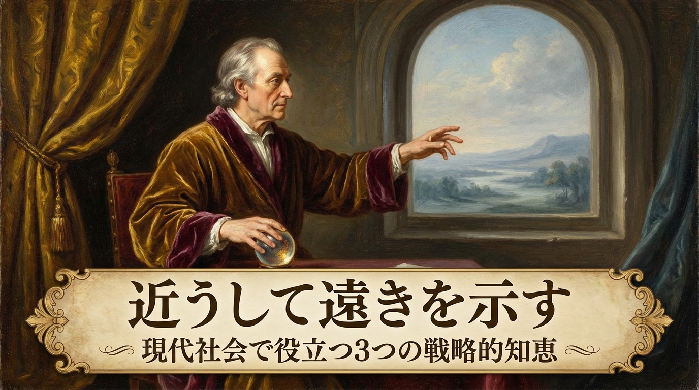020.近うして遠きを示す:目前に迫っているときこそ、遠くにいるように見せかけ敵を惑わせる。?現代社会で役立つ3つの戦略的知恵