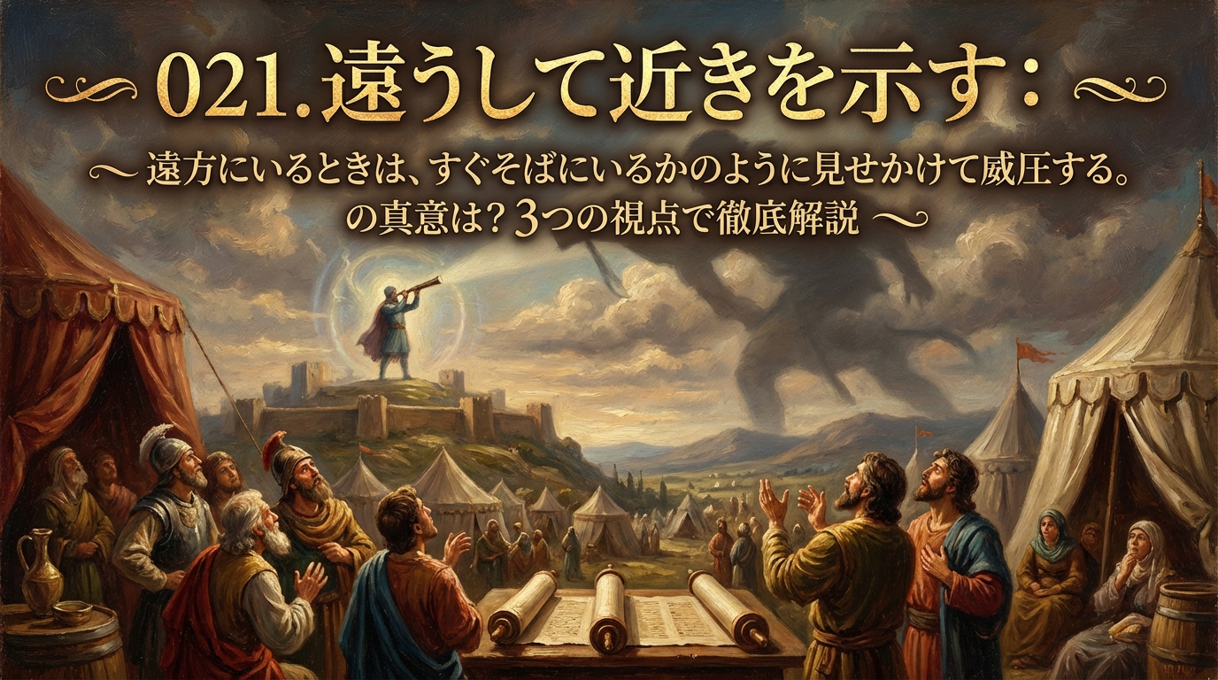 021.遠うして近きを示す：遠方にいるときは、すぐそばにいるかのように見せかけて威圧する。の真意は？3つの視点で徹底解説