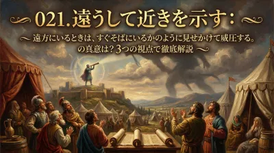 021.遠うして近きを示す：遠方にいるときは、すぐそばにいるかのように見せかけて威圧する。の真意は？3つの視点で徹底解説