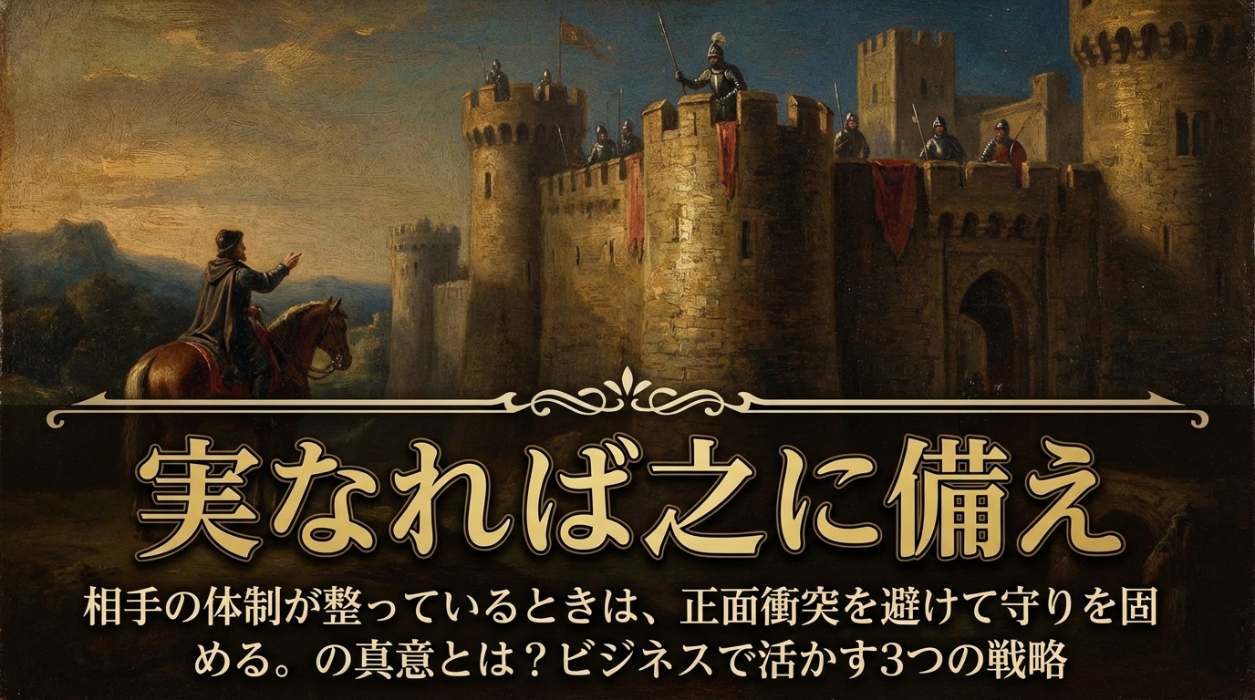 024.実なれば之に備え：相手の体制が整っているときは、正面衝突を避けて守りを固める。の真意とは？ビジネスで活かす3つの戦略