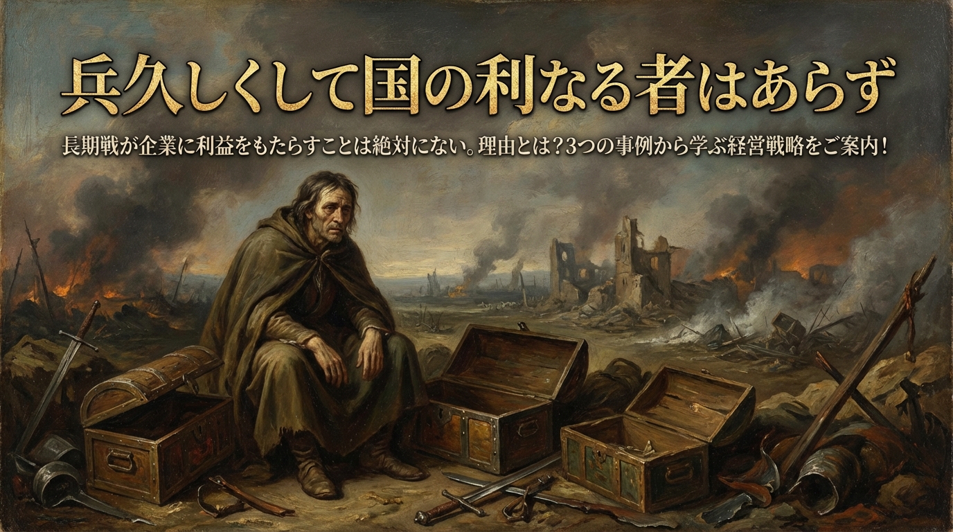 039.兵久しくして国の利なる者はあらず :長期戦が企業に利益をもたらすことは絶対にない。理由とは?3つの事例から学ぶ経営戦略をご案内!