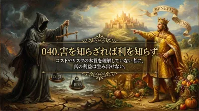 040.害を知らざれば利を知らず ：コストやリスクの本質を理解していない者に、真の利益は生み出せない。の意味は？ビジネスで活かす3つのポイントをご紹介
