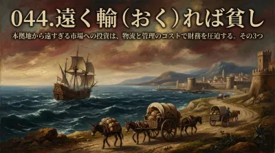 044.遠く輸（おく）れば貧し ：本拠地から遠すぎる市場への投資は、物流と管理のコストで財務を圧迫する。その3つの理由とは？