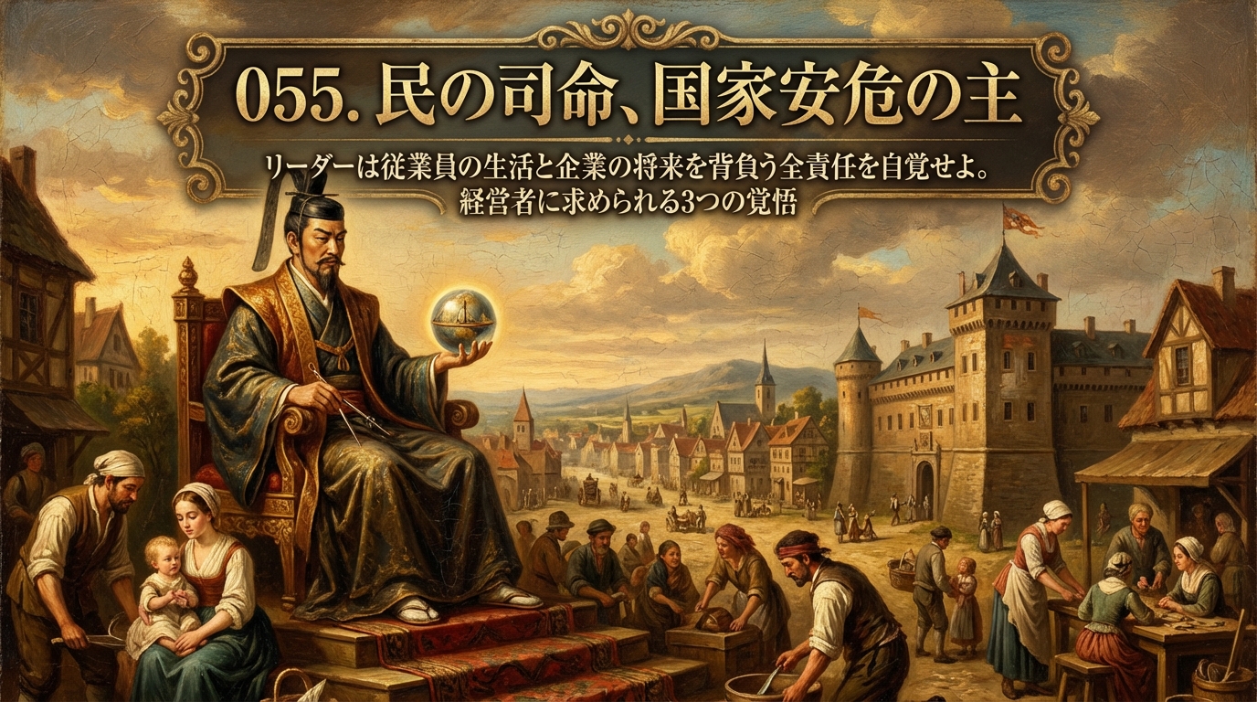 055.民の司命、国家安危の主 :リーダーは従業員の生活と企業の将来を背負う全責任を自覚せよ。?経営者に求められる3つの覚悟