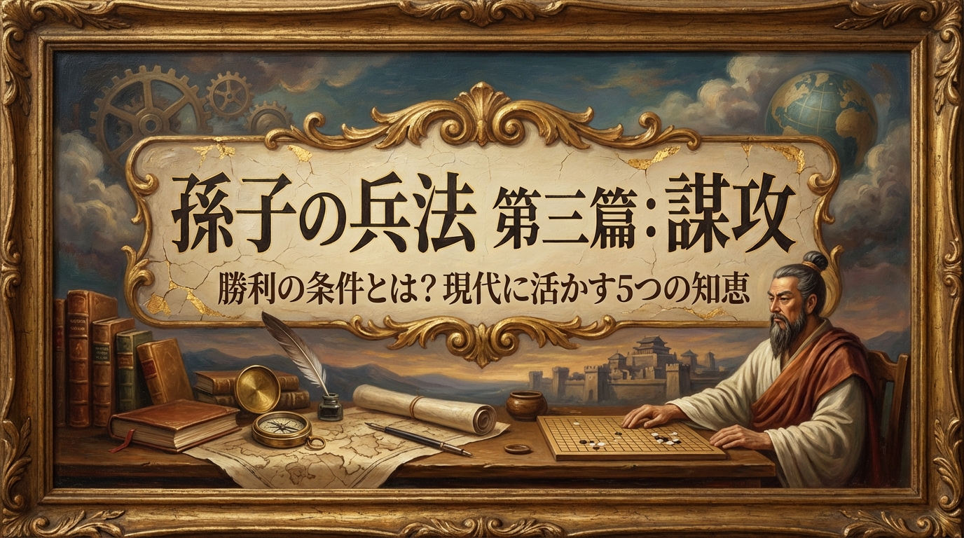 孫子の兵法　第三篇：謀攻 — 勝利の条件とは？現代に活かす5つの知恵