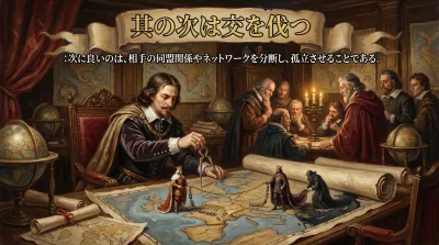061.其の次は交を伐つ ：次に良いのは、相手の同盟関係やネットワークを分断し、孤立させることである。の意味は？ビジネスでの活用法など3つの視点で解説