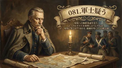 081.軍士疑う ：現場への権限委譲を怠り、トップがすべてを指揮しようとすれば、現場に疑念が生まれる。？組織を導く3つの解決策