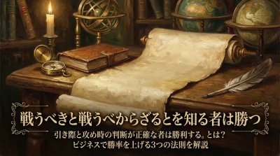084.戦うべきと戦うべからざるとを知る者は勝つ ：引き際と攻め時の判断が正確な者は勝利する。とは？ビジネスで勝率を上げる3つの法則を解説