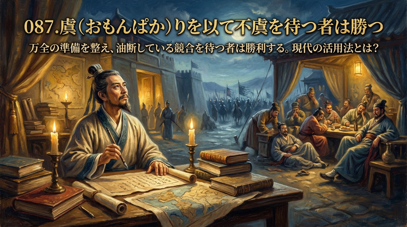 087.虞（おもんぱか）りを以て不虞を待つ者は勝つ ：万全の準備を整え、油断している競合を待つ者は勝利する。現代の活用法とは？
