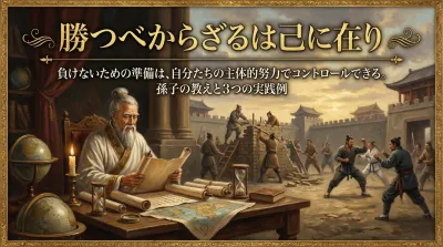 094.勝つべからざるは己に在り ：負けないための準備は、自分たちの主体的努力でコントロールできる。？孫子の教えと3つの実践例をご紹介