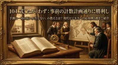 104.忒（たが）わず ：事前の計数計画通りに勝利し、予測に一切の狂いが生じない。の教えとは？現代ビジネスへの応用例3選をご紹介