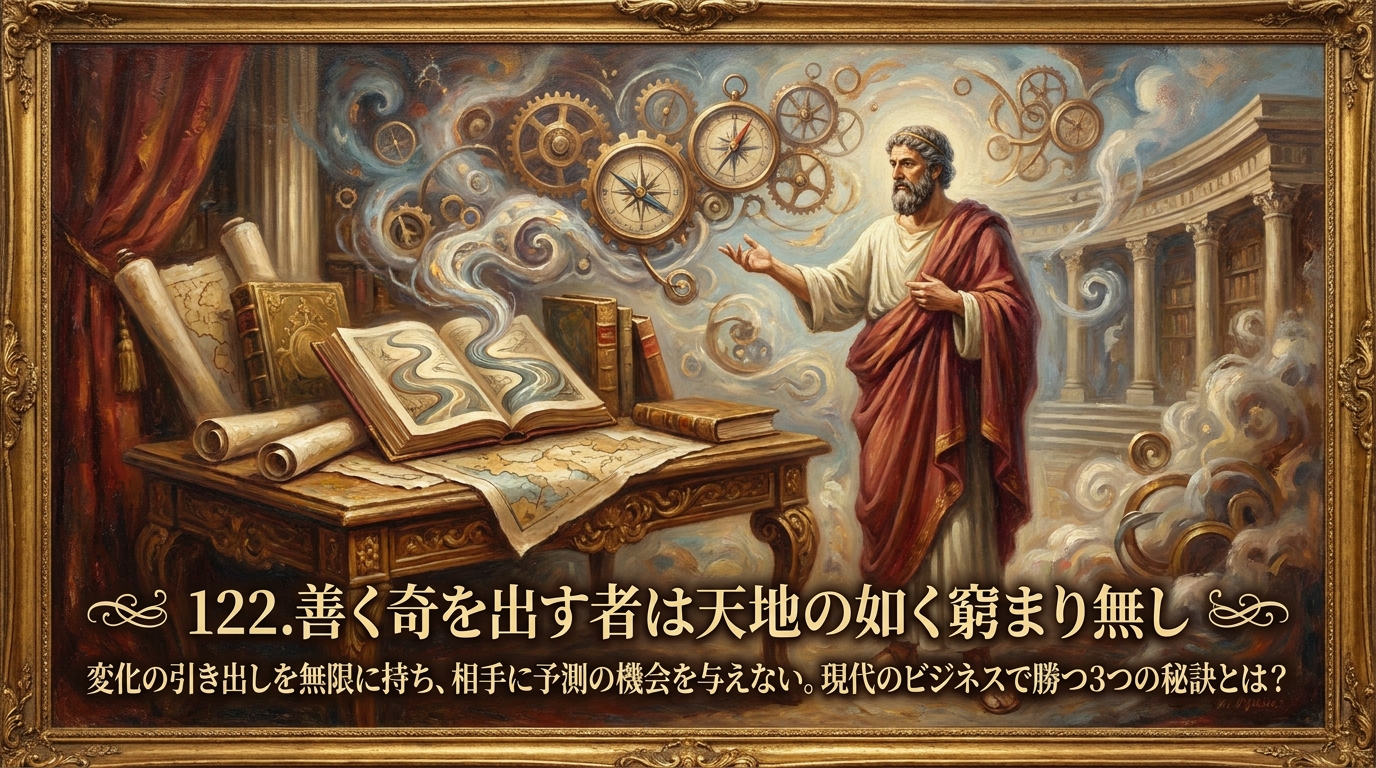 122.善く奇を出す者は天地の如く窮まり無し :変化の引き出しを無限に持ち、相手に予測の機会を与えない。現代のビジネスで勝つ3つの秘訣とは?
