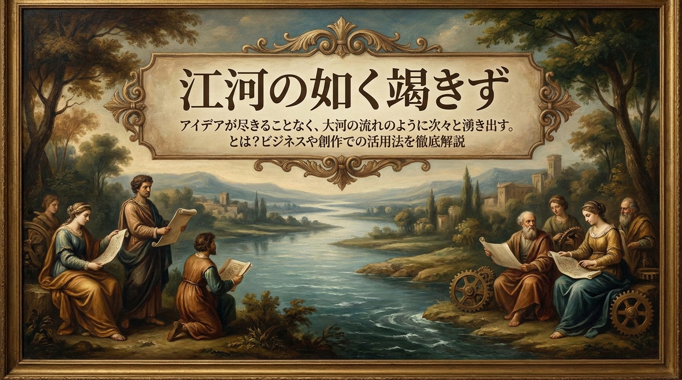 123.江河の如く竭（つ）きず ：アイデアが尽きることなく、大河の流れのように次々と湧き出す。とは？ビジネスや創作での活用法を徹底解説