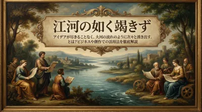 123.江河の如く竭（つ）きず ：アイデアが尽きることなく、大河の流れのように次々と湧き出す。とは？ビジネスや創作での活用法を徹底解説