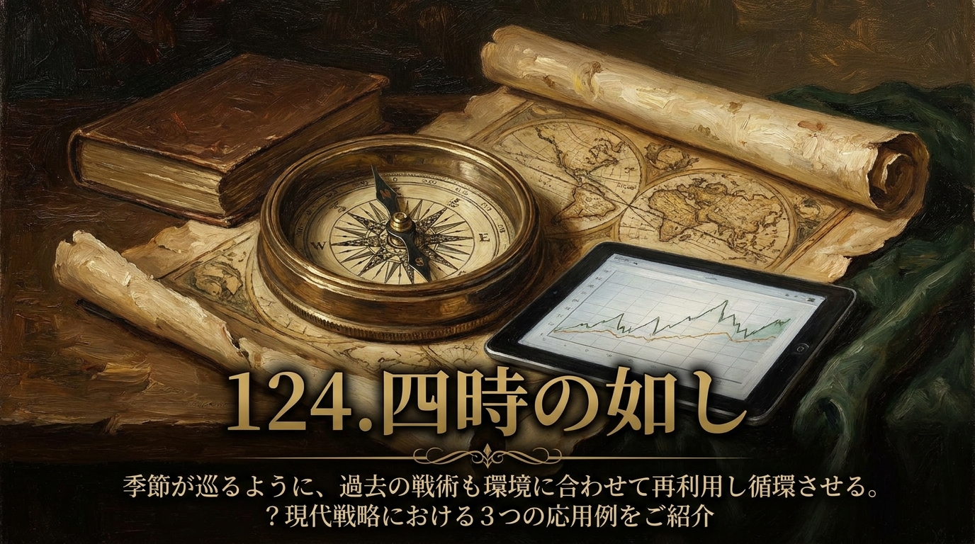 124.四時の如し ：季節が巡るように、過去の戦術も環境に合わせて再利用し循環させる。？現代戦略における3つの応用例をご紹介