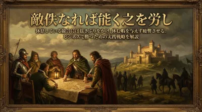 149.敵佚（いつ）なれば能く之を労し ：休息している競合には揺さぶりをかけ、休む暇を与えず疲弊させる。？ビジネスで勝つための実践戦略を解説