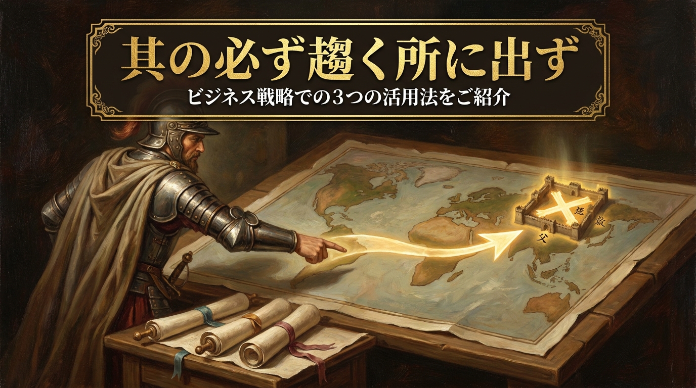 151.其の必ず趨(おもむ)く所に出ず :相手が守らざるを得ない致命的な急所(死地)へ攻撃を仕掛ける。とは?ビジネス戦略での3つの活用法をご紹介