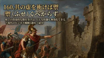 160.其の虚を衝けば禦（ふせ）ぐべからず ：相手の致命的な隙を突けば、どんな防御も無効化できる。？現代のビジネス戦略3選をご紹介
