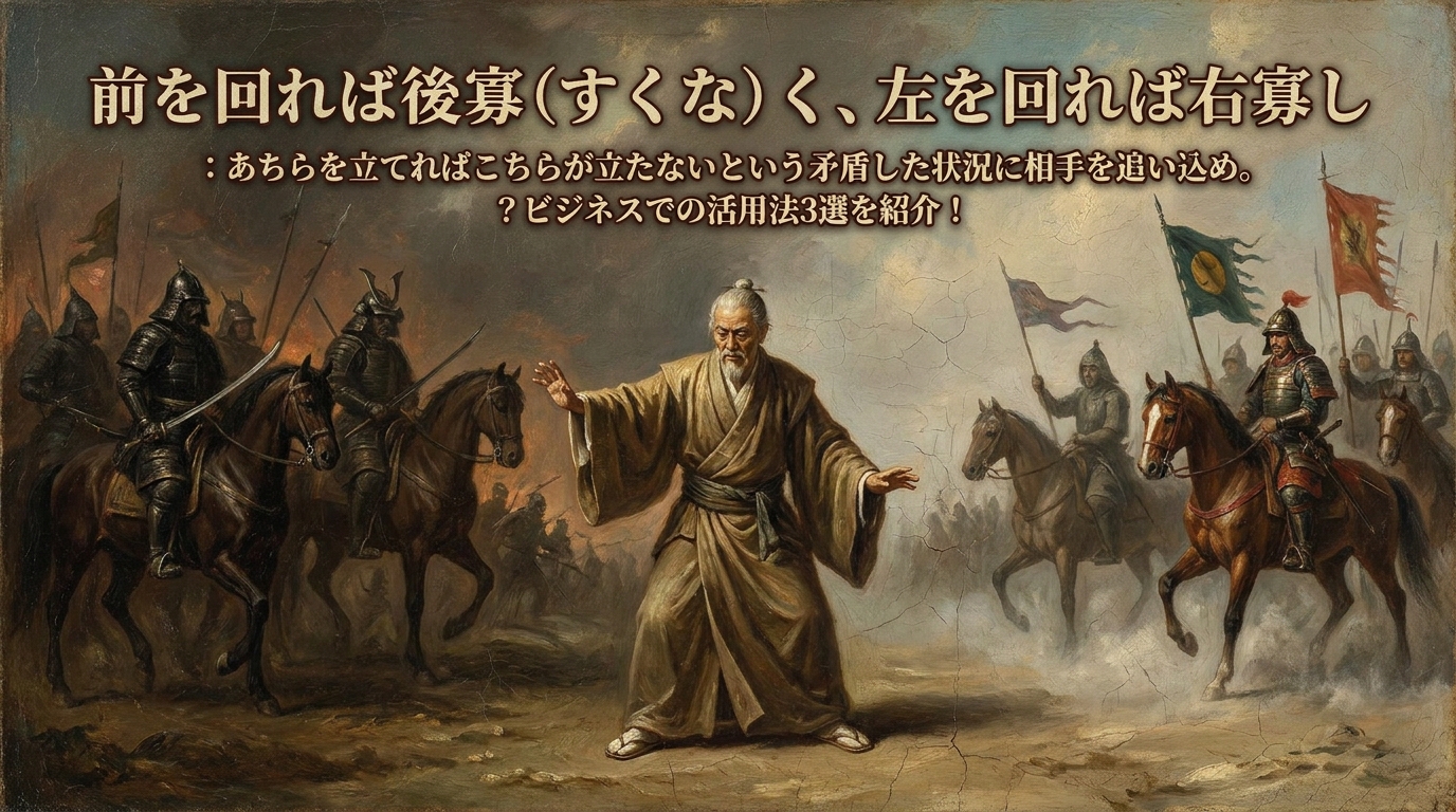168.前を回れば後寡(すくな)く、左を回れば右寡し :あちらを立てればこちらが立たないという矛盾した状況に相手を追い込め。?ビジネスでの活用法3選を紹介!
