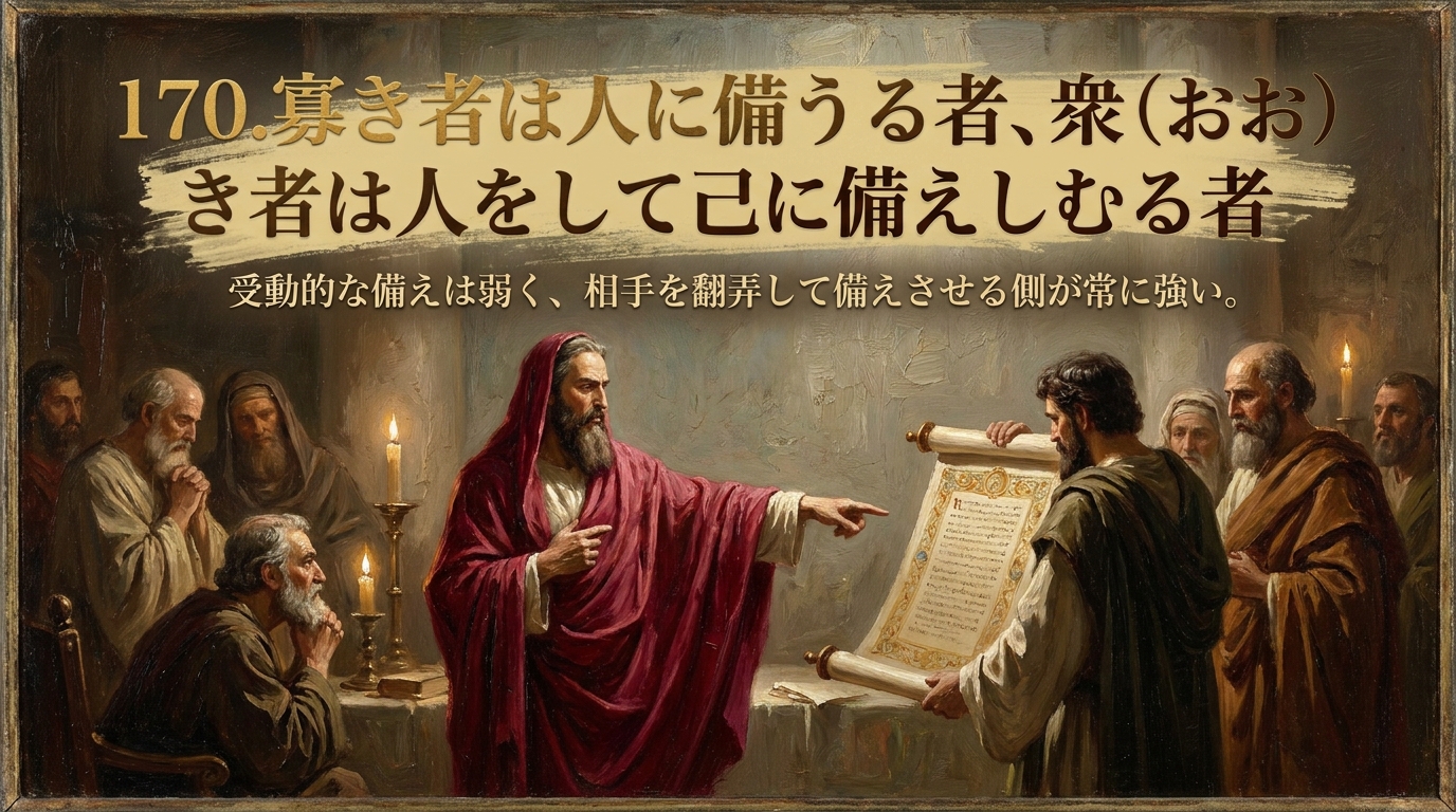 170.寡き者は人に備うる者、衆(おお)き者は人をして己に備えしむる者 :受動的な備えは弱く、相手を翻弄して備えさせる側が常に強い。?ビジネスでの具体的な活用法や意味などをご紹介