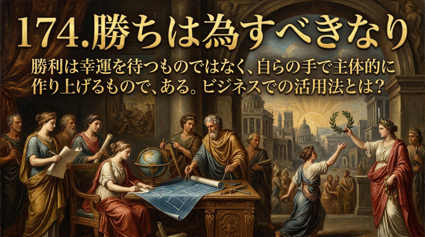 174.勝ちは為すべきなり ：勝利は幸運を待つものではなく、自らの手で主体的に作り上げるものである。ビジネスでの活用法とは？