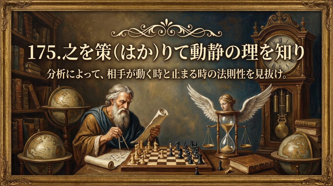 175.之を策（はか）りて動静の理を知り ：分析によって、相手が動く時と止まる時の法則性を見抜け。の意味は？現代ビジネスで活かす5つのポイント