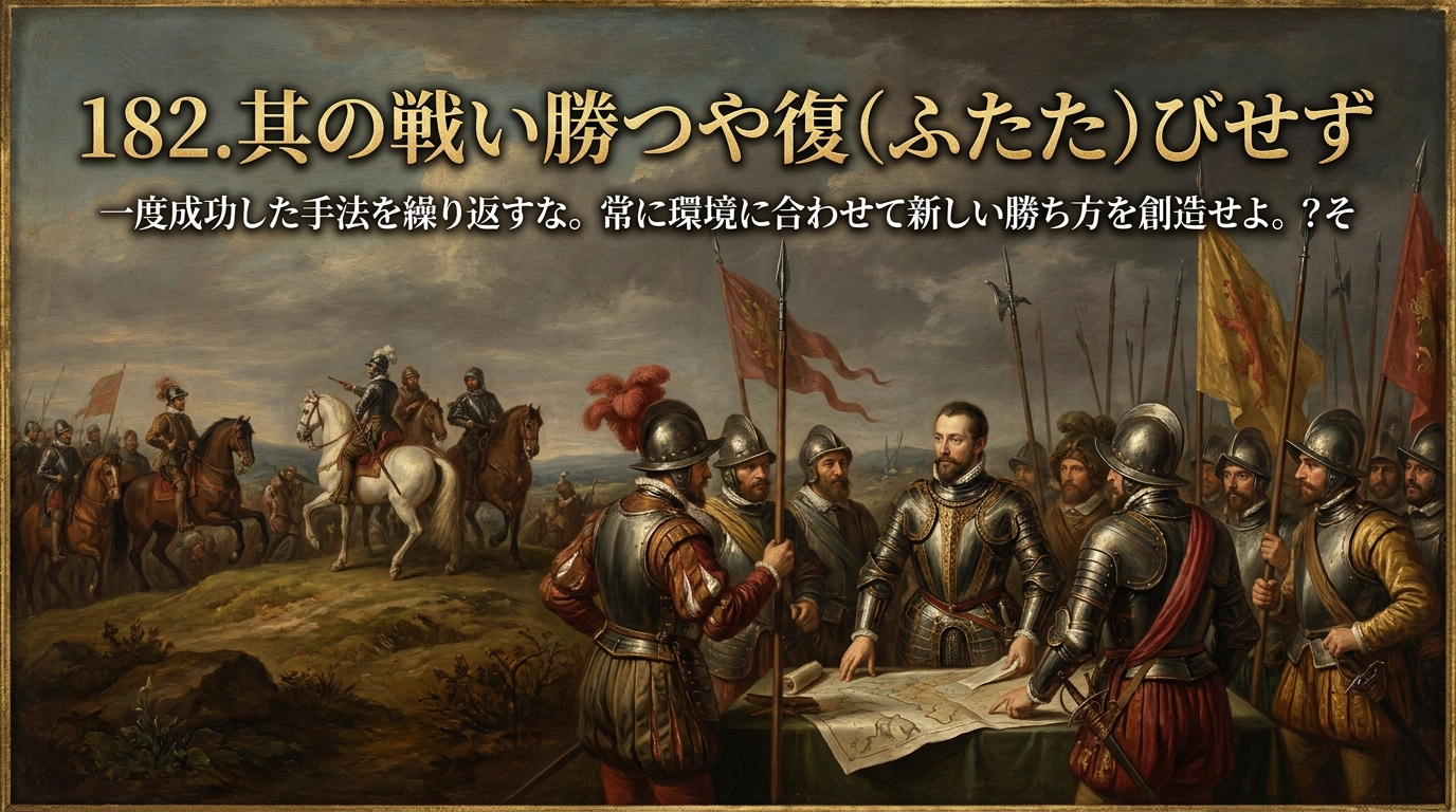 182.其の戦い勝つや復(ふたた)びせず :一度成功した手法を繰り返すな。常に環境に合わせて新しい勝ち方を創造せよ。?その意味とビジネスでの実践方法をご紹介