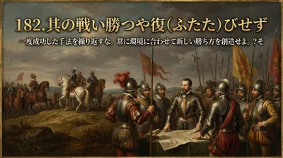 182.其の戦い勝つや復（ふたた）びせず ：一度成功した手法を繰り返すな。常に環境に合わせて新しい勝ち方を創造せよ。？その意味とビジネスでの実践方法をご紹介
