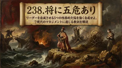 238.将に五危（ごき）あり ：リーダーを自滅させる5つの性格的欠陥を強く自戒せよ。？現代のマネジメントに通じる教訓を解説