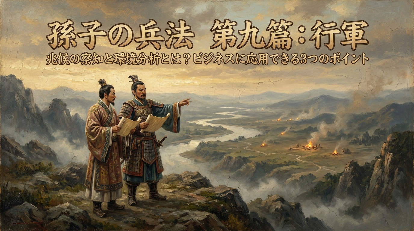 孫子の兵法　第九篇：行軍 — 兆候の察知と環境分析とは？ビジネスに応用できる3つのポイント