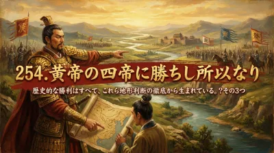 254.黄帝の四帝に勝ちし所以なり ：歴史的な勝利はすべて、これら地形判断の徹底から生まれている。？その3つの理由を解説！