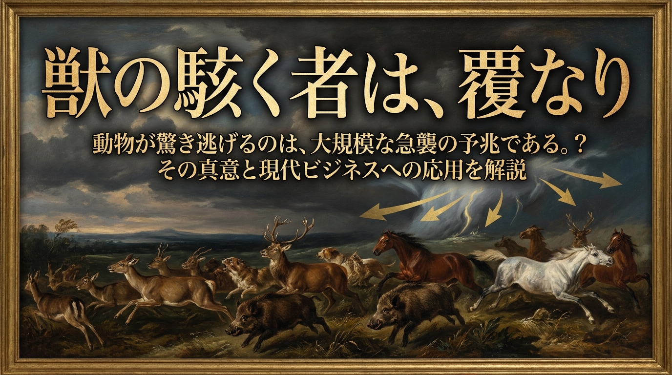 266.獣の駭（おどろ）く者は、覆（ふく）なり ：動物が驚き逃げるのは、大規模な急襲（奇襲的参入）の予兆である。？その真意と現代ビジネスへの応用を解説